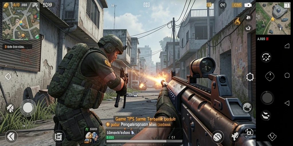 Tampilan aksi seru dalam AJO89 dengan gameplay TPS yang intens.