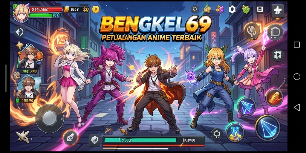 Tangkapan layar BENGKEL69 yang menampilkan aksi seru dalam gameplay Anime.
