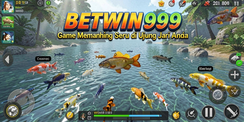 Gameplay BETWIN999 yang menampilkan aksi memancing yang seru.