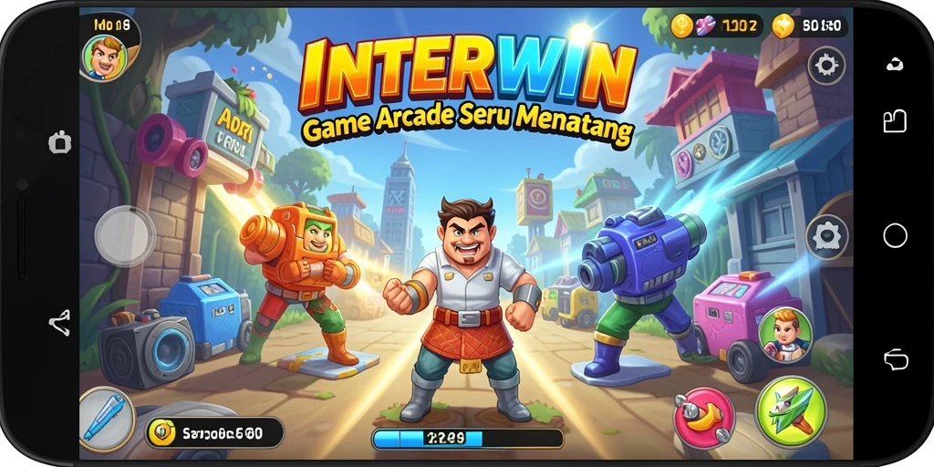Screenshot INTERWIN menampilkan gameplay Arcade yang seru dan dinamis.