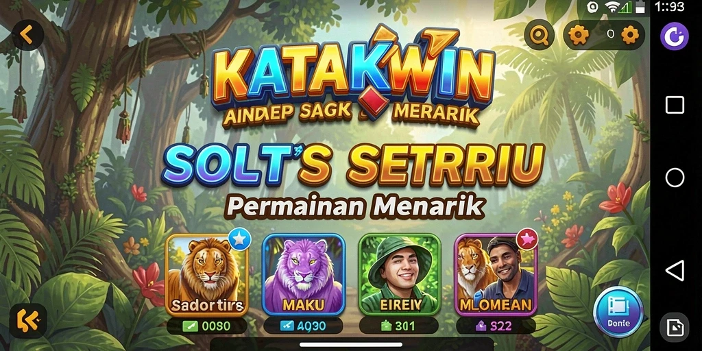 Tampilan permainan slot KATAKWIN yang menarik dan penuh warna.
