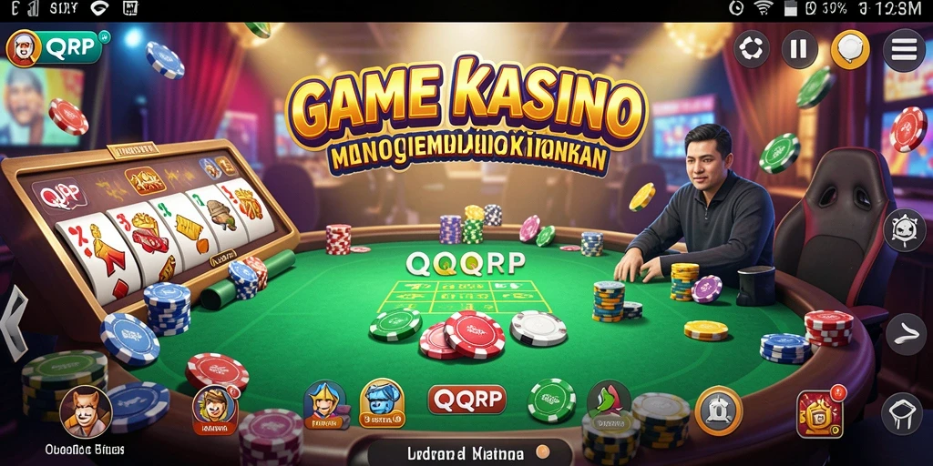 Tampilan utama gameplay QQRP dengan berbagai permainan Kasino.